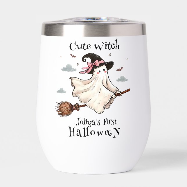 Einfach und elegant Niedlich Hexe erstes Halloween (Vorderseite)