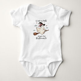 Einfach und elegant Niedlich Hexe erstes Halloween Baby Strampler