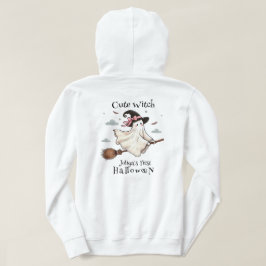 Einfach und elegant Niedlich Hexe erstes Halloween Hoodie