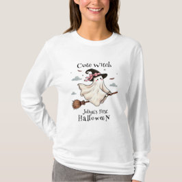 Einfach und elegant Niedlich Hexe erstes Halloween T-Shirt