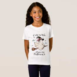 Einfach und elegant Niedlich Hexe erstes Halloween T-Shirt