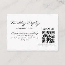 Einfach und elegant: Schwarze Linde mit Monogramm Begleitkarte