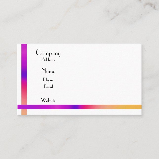 Einfach und elegant visitenkarte (Vorderseite)