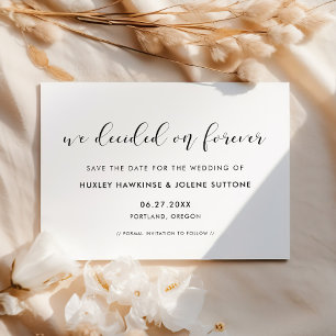 Einfach und elegant. Wir haben uns für für immer e Save The Date