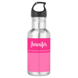 Einfach und Hübscher, Hot-Pink-Strip-Individuelle  Edelstahlflasche