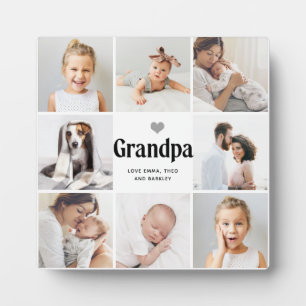 Einfach und modern   FotoCollage für Opa Fotoplatte
