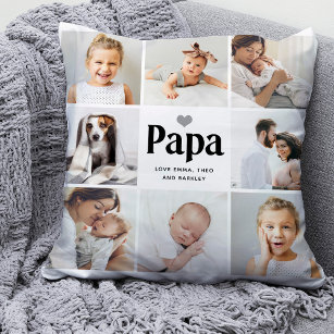 Einfach und modern   FotoCollage für Papa Kissen