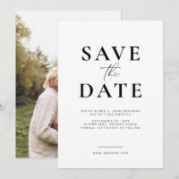 Einfach und modern Save the Date mit Foto