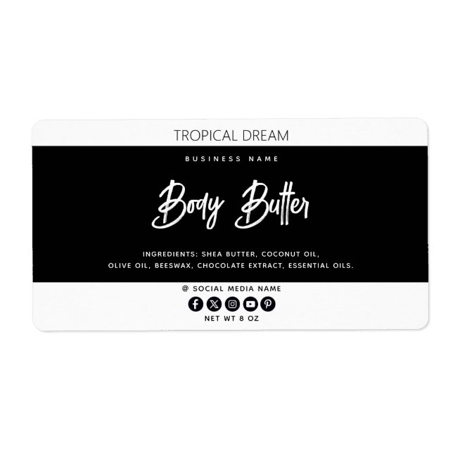 Einfach und modern Schwarz-weiß (Vorne)