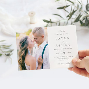 Einfach United Foto Wedding Invitation SUN Dankeskarte