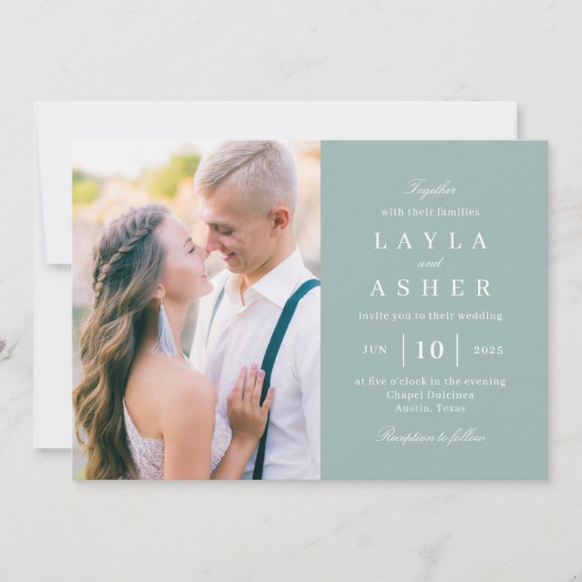 Einfach United Foto Wedding Invitation SUN Dankeskarte (Vorderseite)