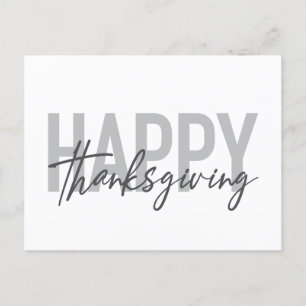 Einfach, urbane, trendige, moderne Happy Thanksgiv Postkarte