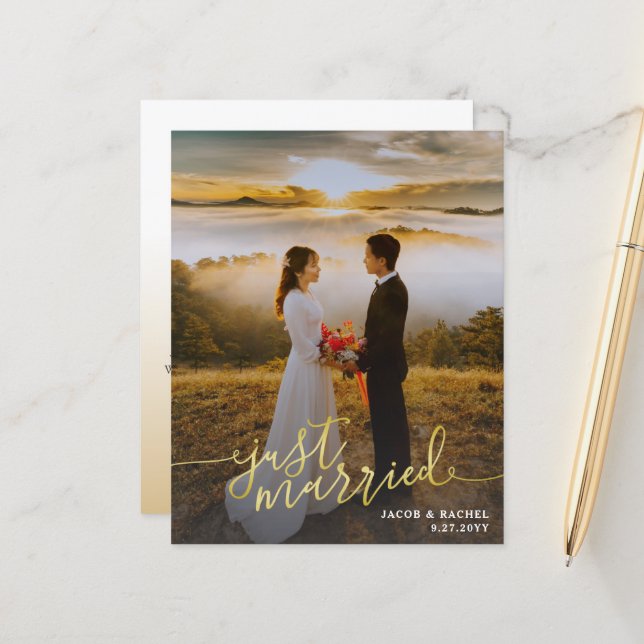 Einfach verheiratetes Foto (Vorderseite/Rückseite Beispiel)