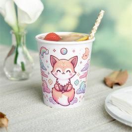 Einfach verzauberte Fox-Babydusche Pappbecher