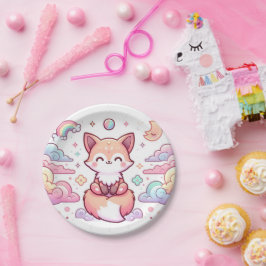 Einfach verzauberte Fox-Babydusche Pappteller