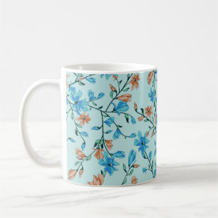 Einfach Vintag: Blumenmuster Kaffeetasse