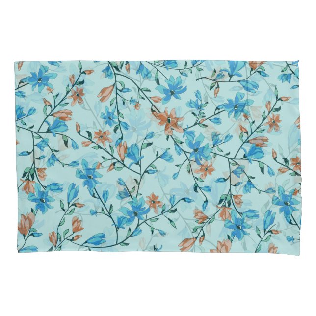 Einfach Vintag: Blumenmuster Kissenbezug (Vorderseite)