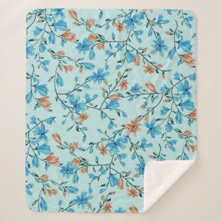 Einfach Vintag: Blumenmuster Sherpadecke