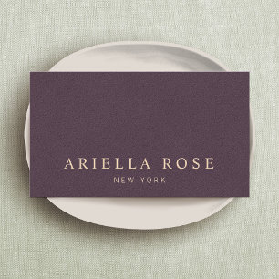 Einfach Vintag Lila Beruflich Visitenkarte