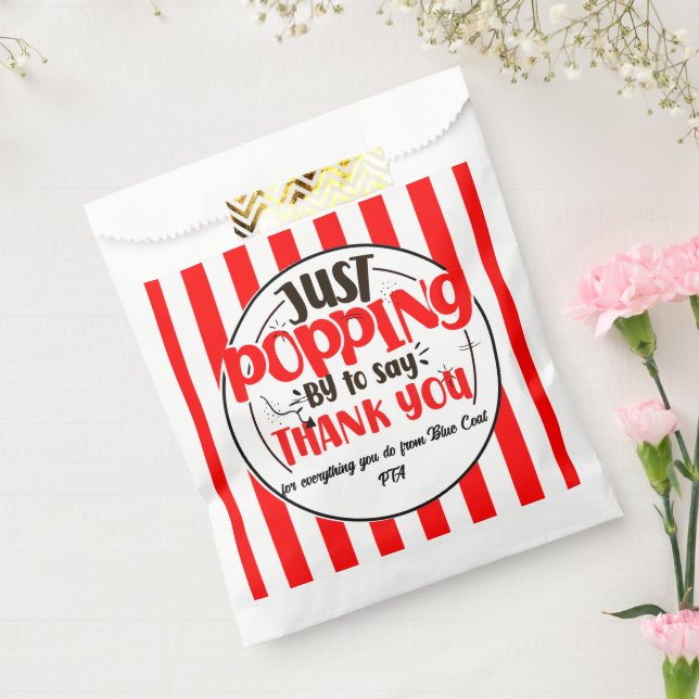 einfach vorbei sagen Dank Popcorn Freiwilligen Geschenktütchen (Versiegelt)