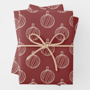 Einfach Weihnachtskollektion - Bauble Geschenkpapier Set