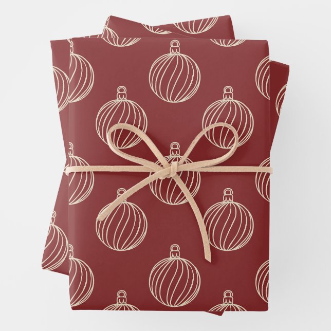 Einfach Weihnachtskollektion - Bauble Geschenkpapier Set (Beispiel)