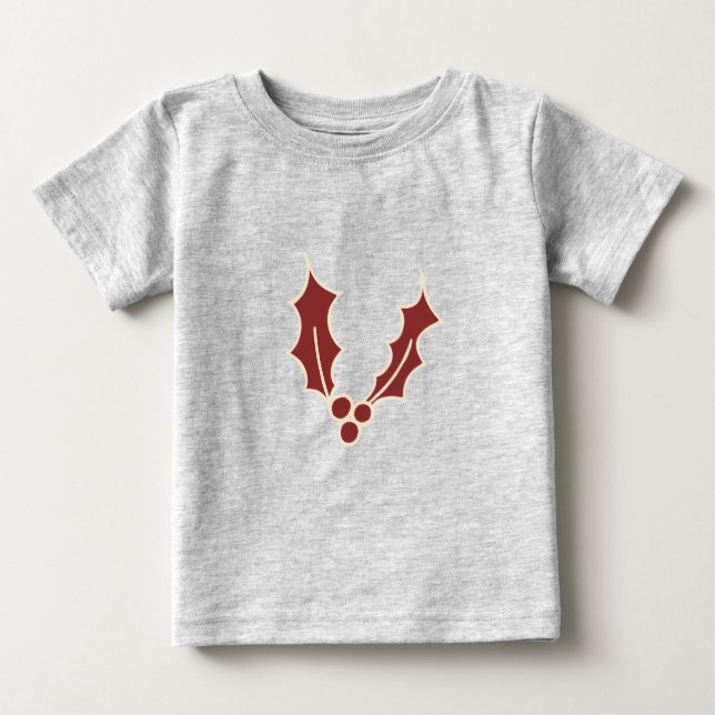 Einfach Weihnachtskollektion - Holly Baby T-shirt (Vorderseite)