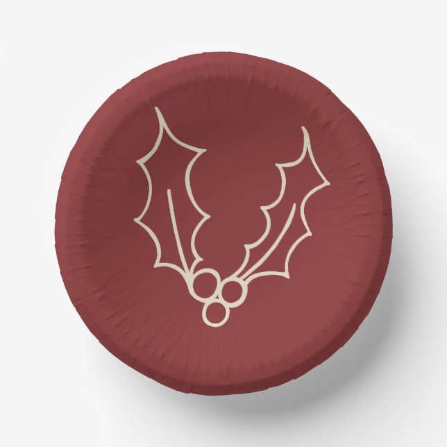 Einfach Weihnachtskollektion - Holly Pappteller (Vorderseite)