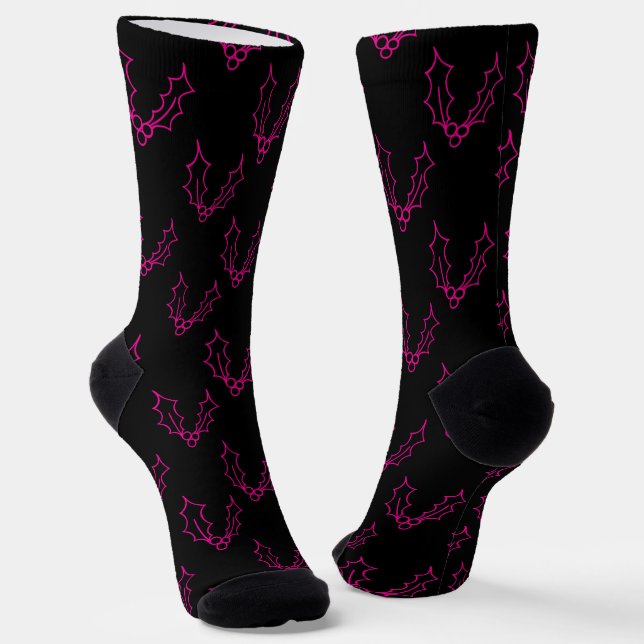 Einfach Weihnachtskollektion - Holly Socken (Gewinkelt)