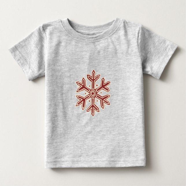 Einfach Weihnachtskollektion - Schneeflocke Baby T-shirt (Vorderseite)