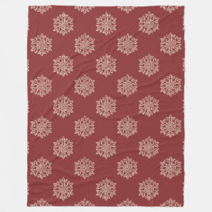 Einfach Weihnachtskollektion - Schneeflocke Fleecedecke