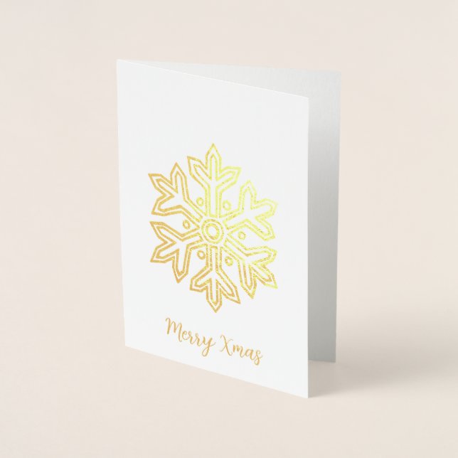 Einfach Weihnachtskollektion - Schneeflocke Folienkarte (Vorderseite)
