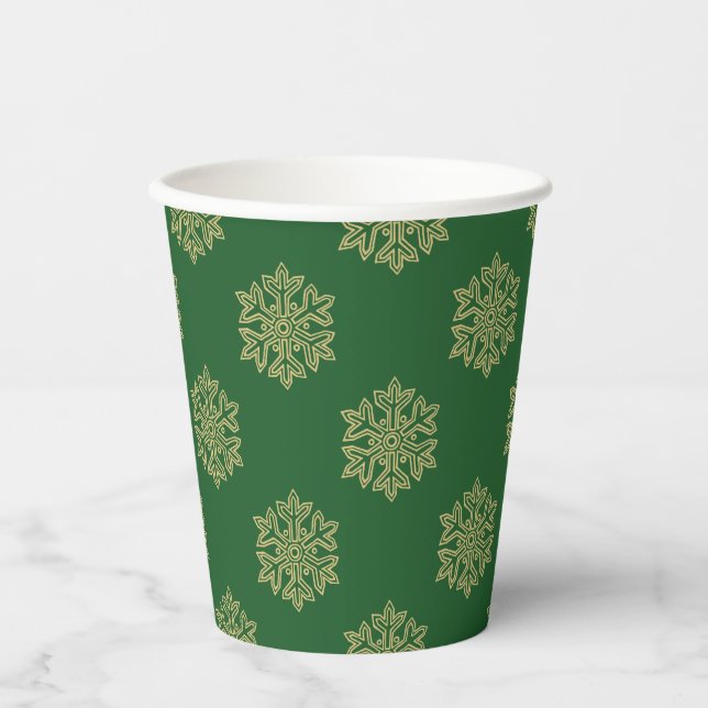 Einfach Weihnachtskollektion - Schneeflocke Pappbecher (Vorderseite)