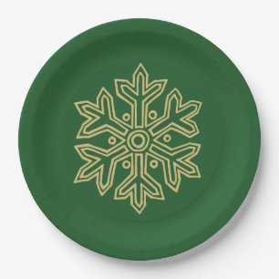 Einfach Weihnachtskollektion - Schneeflocke Pappteller