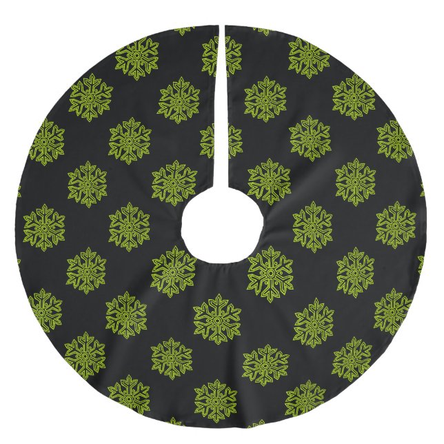 Einfach Weihnachtskollektion - Schneeflocke Polyester Weihnachtsbaumdecke (Vorderseite)