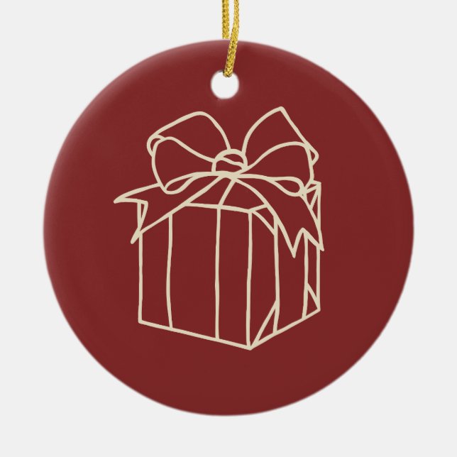 Einfach Weihnachtskollektion - vorhanden Keramik Ornament (Vorne)