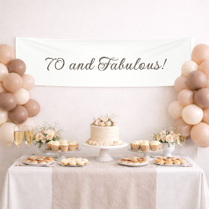 Einfach Weiß 70 und Fantastischer Geburtstag Banner