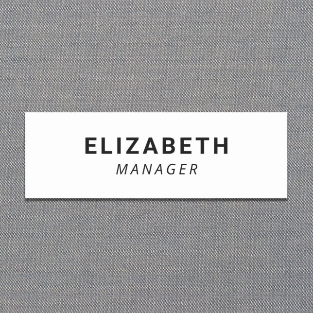 Einfach weiß namensschild (Von Creator hochgeladen)