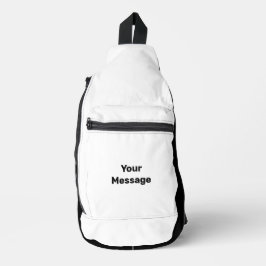 Einfach Weiß und Schwarz Ihre Meldungsvorlage Crossbody Bag