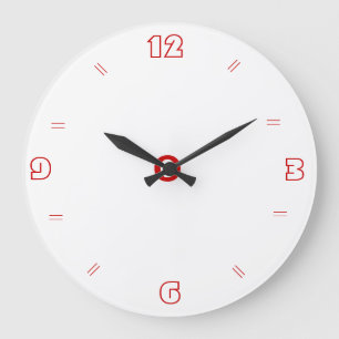 Einfach Weiße mit Rot > Einfache Küchenuhren Große Wanduhr