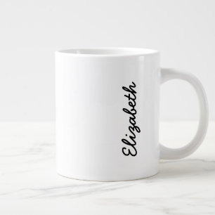 Einfach weiße Solid-Farbe personalisieren sie ind Jumbo-Tasse