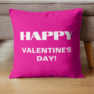 Einfach weißer, glatter Happy Valentines Day Hot Kissen