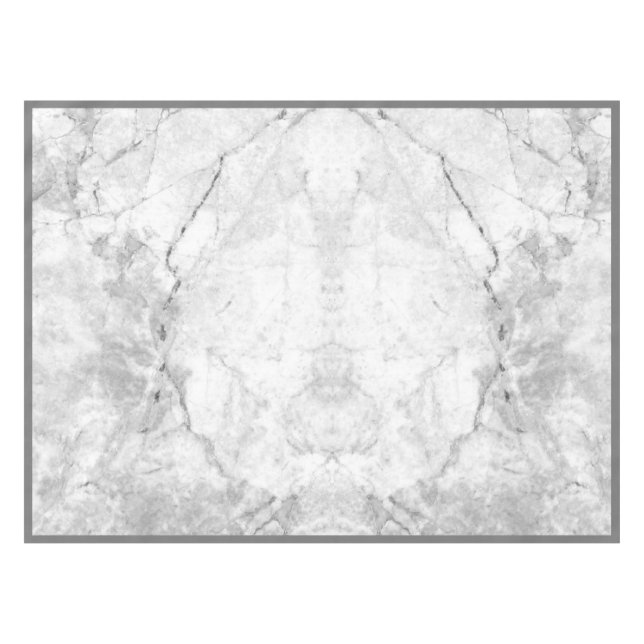 Einfach weißer und grauer Marmor | Klein Tischdecke (Vorderseite (Horizontal))