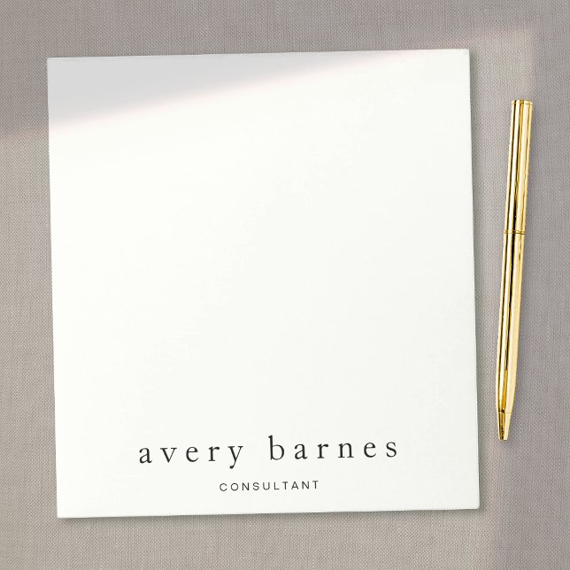 Einfach weißes kreatives Berufliches modernes Unte Notizblock (Von Creator hochgeladen)