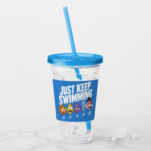Einfach Weiter Schwimmen Fisch Crew Acryltrinkbecher