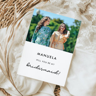 Einfach Werden Sie meine Bridesmaid-Fotokarte Einladung