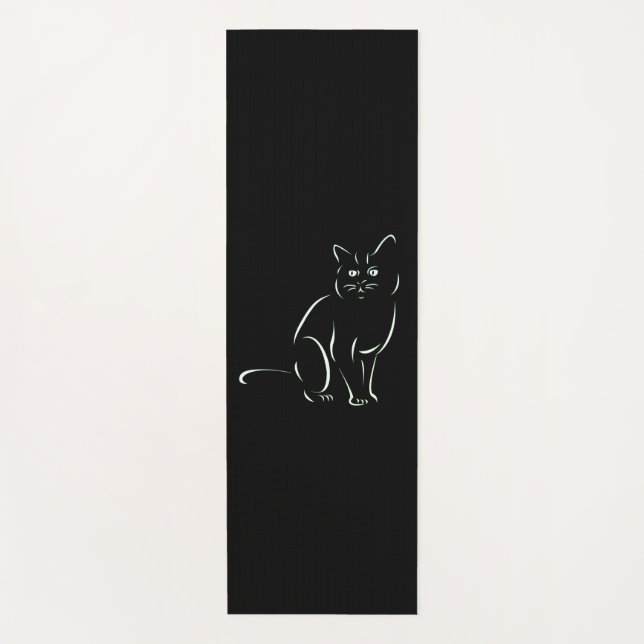 Einfach White Kitty Cat Yogamatte (Vorderseite)