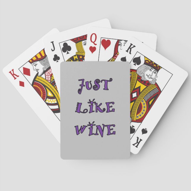 EINFACH WIE WEIN spielen Karten Spielkarten (Rückseite)