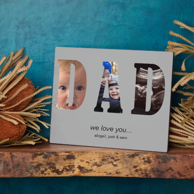 Einfach Wir Liebe Sie Vater Foto Collage Plaque Fotoplatte (Seite)