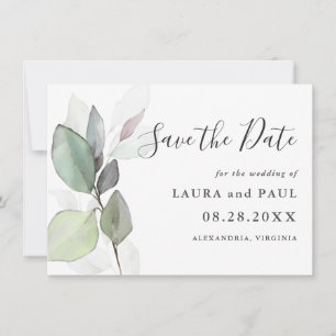 Einfach wunderschöne botanische Vegetation Save th Save The Date